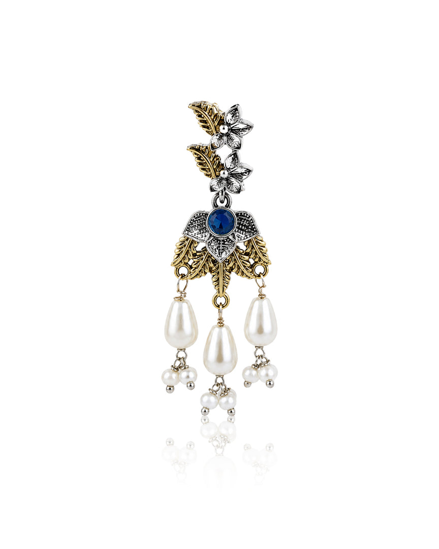 kanak Dual Tone Stone Necklace Set