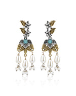 Load image into Gallery viewer, kanak Dual Tone Stone Necklace Set