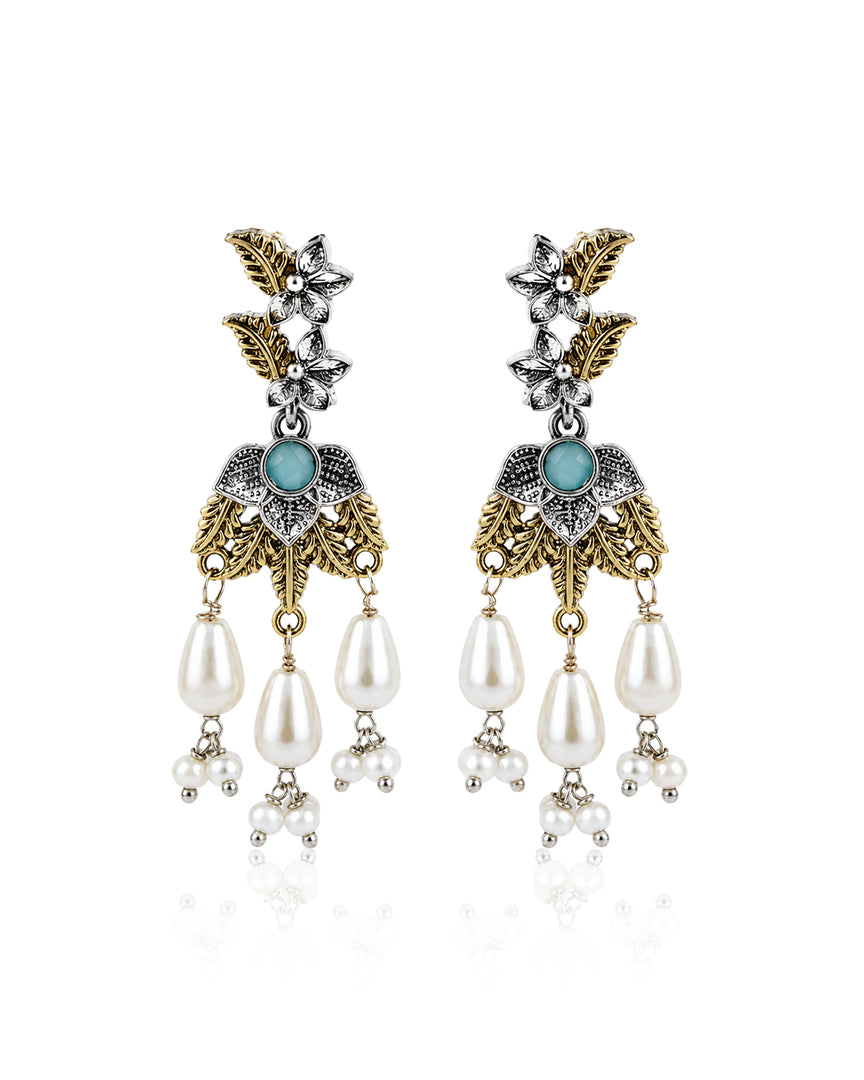 kanak Dual Tone Stone Necklace Set