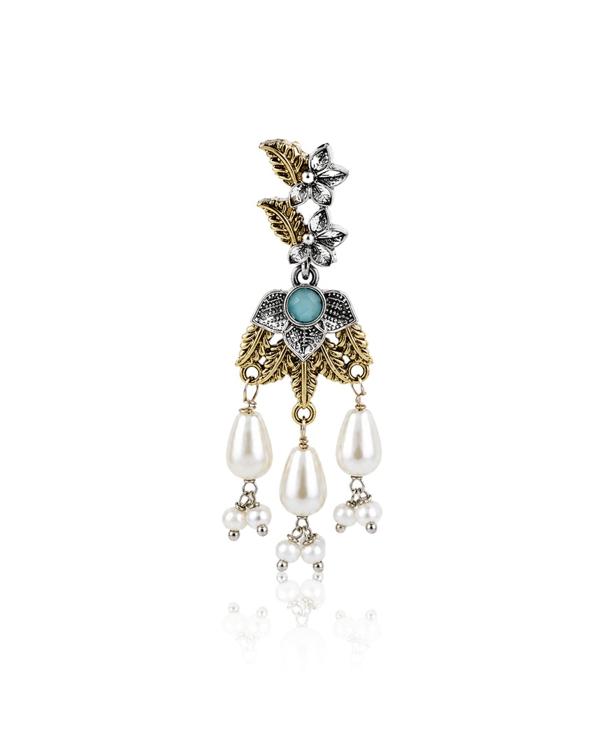kanak Dual Tone Stone Necklace Set