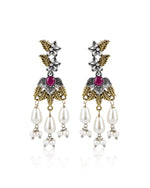 Load image into Gallery viewer, kanak Dual Tone Stone Necklace Set