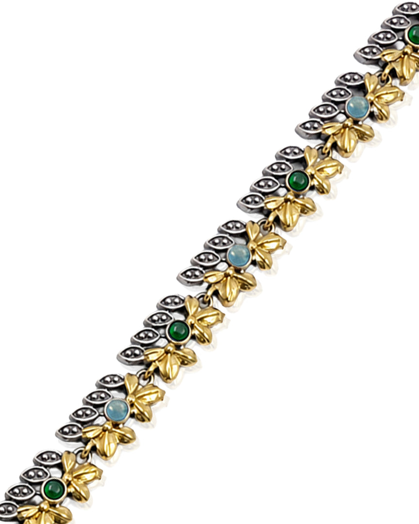 Akriti Dual Tone Stone Necklace Set