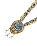Load image into Gallery viewer, Akriti Dual Tone Stone Necklace Set