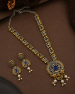 Load image into Gallery viewer, Akriti Dual Tone Stone Necklace Set