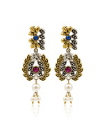 Load image into Gallery viewer, Akriti Dual Tone Stone Necklace Set