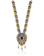 Load image into Gallery viewer, Akriti Dual Tone Stone Necklace Set