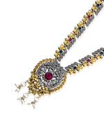 Load image into Gallery viewer, Akriti Dual Tone Stone Necklace Set