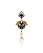 Load image into Gallery viewer, Krishna Dual tone Stone Necklace Set