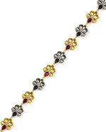 Load image into Gallery viewer, Krishna Dual tone Stone Necklace Set