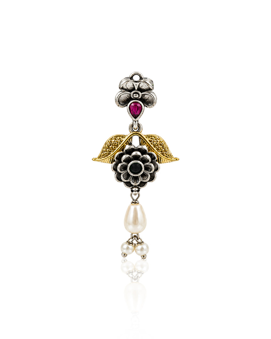Krishna Dual tone Stone Necklace Set