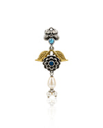 Load image into Gallery viewer, Krishna Dual tone Stone Necklace Set
