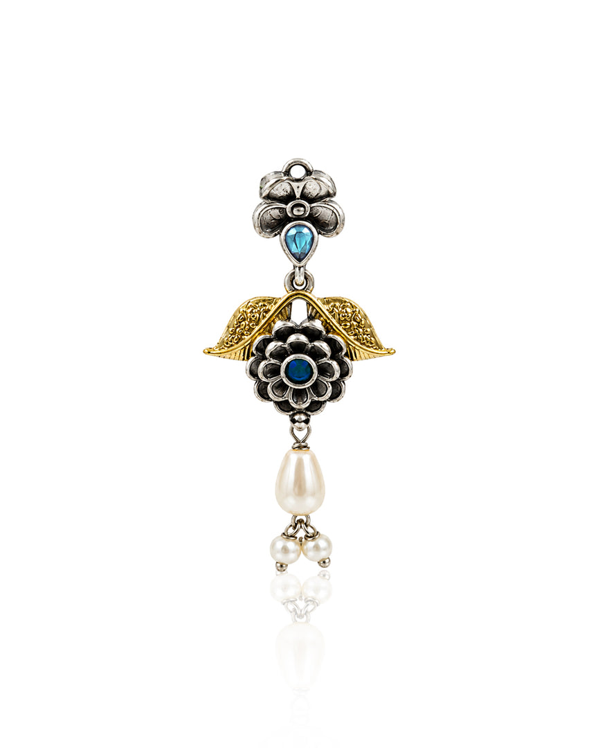 Krishna Dual tone Stone Necklace Set