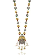 Load image into Gallery viewer, Krishna Dual tone Stone Necklace Set