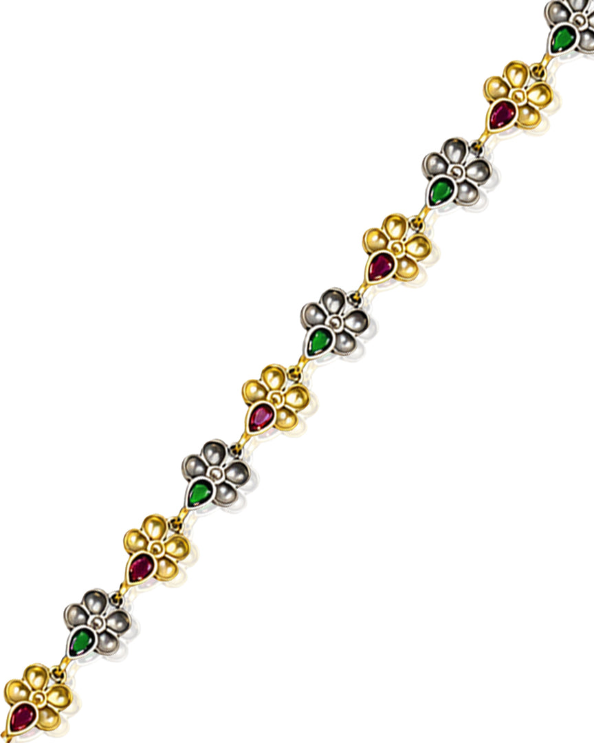 Krishna Dual tone Stone Necklace Set