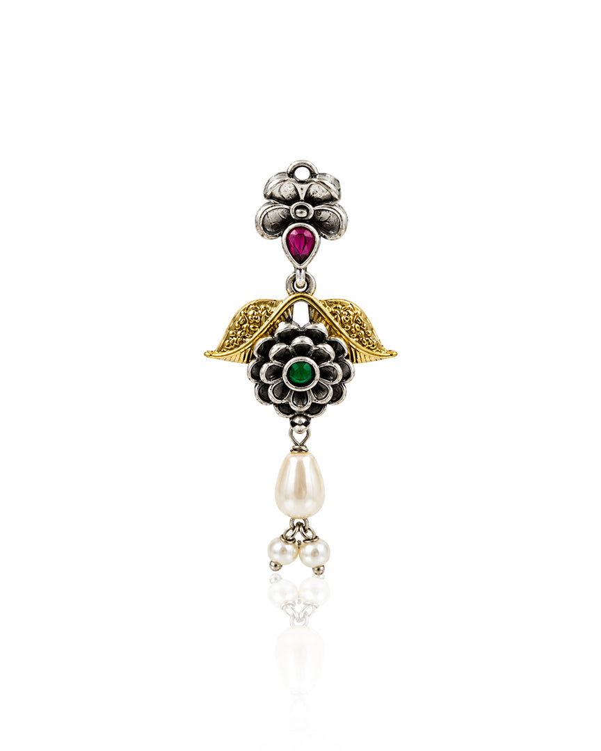 Krishna Dual tone Stone Necklace Set