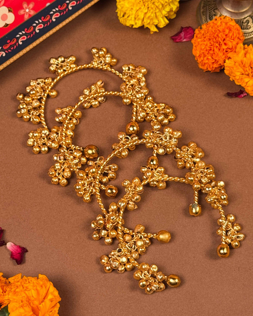 Kashmiri bangles set from golden Rakshabandhan hamper - Naman Arts