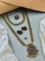 Load image into Gallery viewer, Tanya Oxidised Golden Jewellery Set Combo