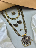 Load image into Gallery viewer, Tanya Oxidised Golden Jewellery Set Combo