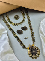 Load image into Gallery viewer, Tanya Oxidised Golden Jewellery Set Combo
