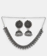Load image into Gallery viewer, ADITI SILVER OXIDISED JEWELLERY SET COMBO