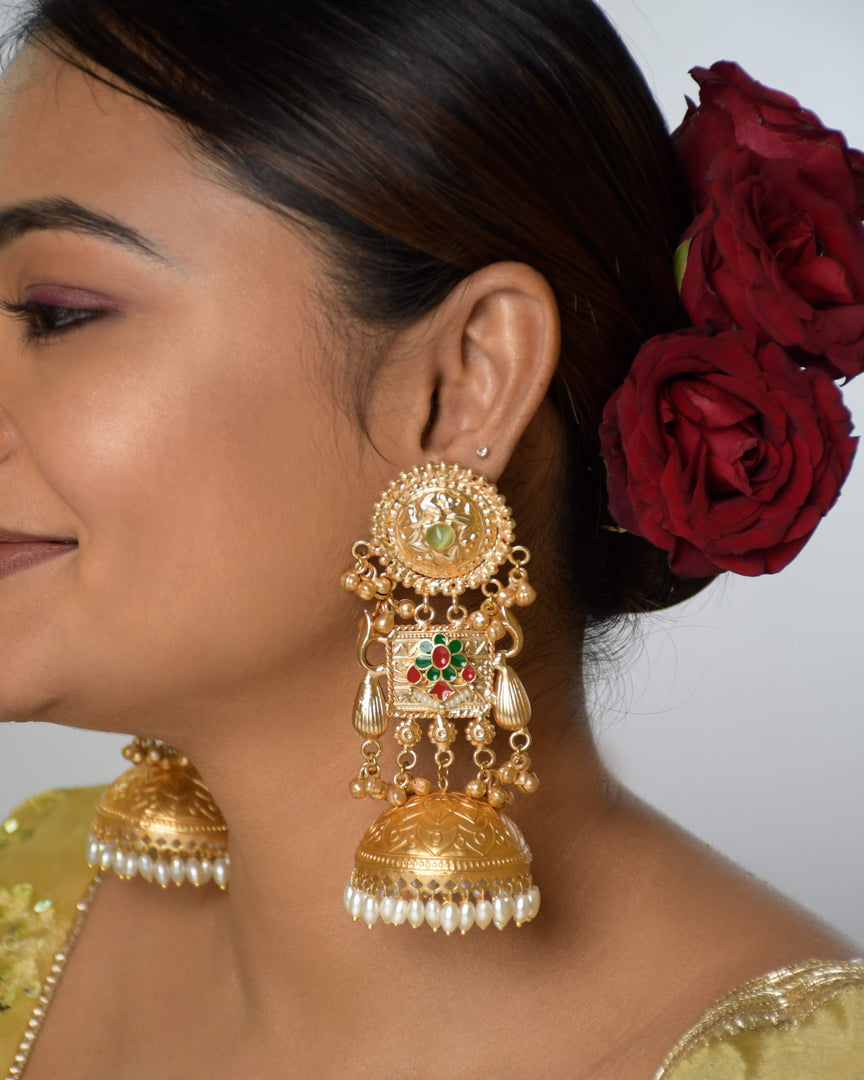 Swarnika Golden Earrings