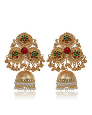 Gajranni Golden Earrings