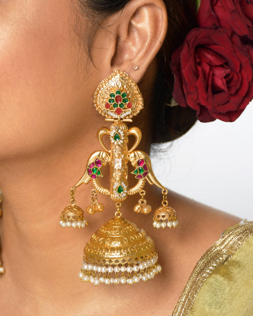 Azure Golden Earrings