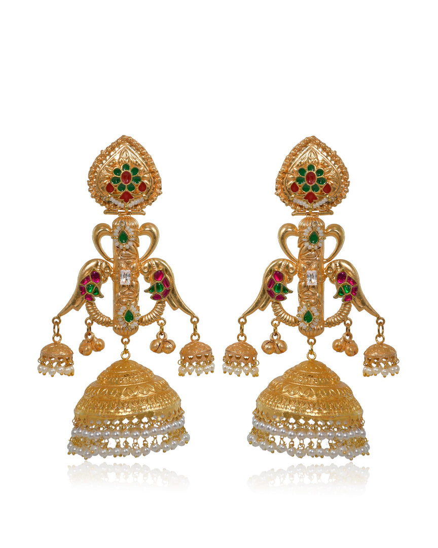 Azure Golden Earrings