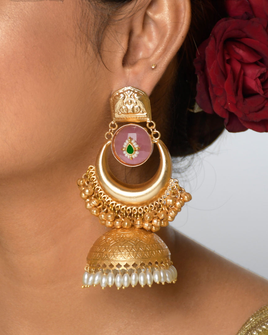 Aarohi Golden Earrings