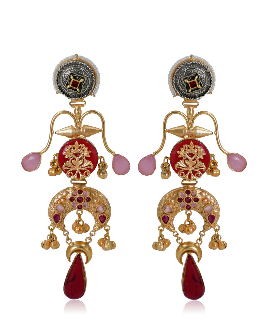Radha Golden Earrings