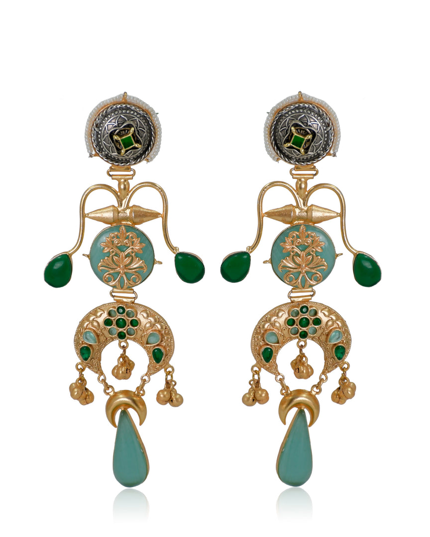 Radha Golden Earrings