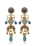 Load image into Gallery viewer, Radha Golden Earrings