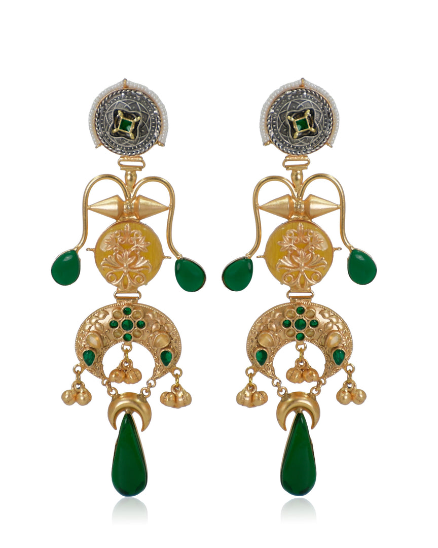 Radha Golden Earrings