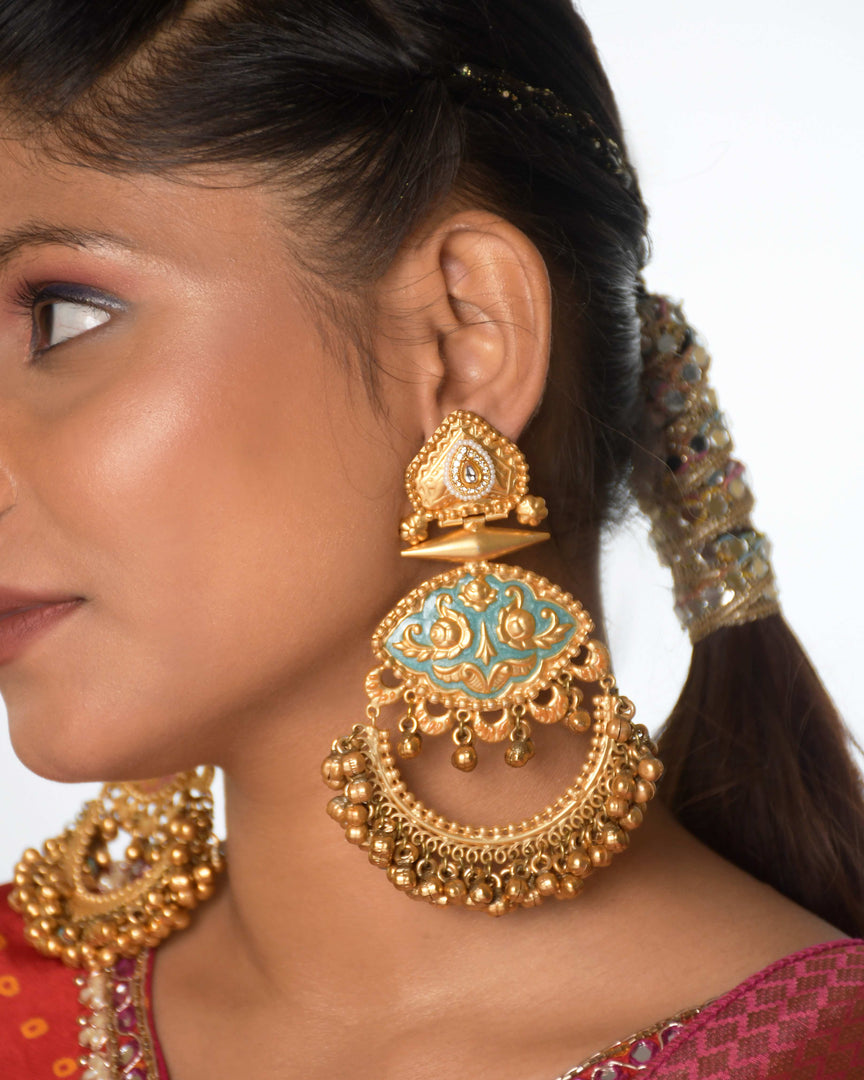Suvarna Golden Earrings