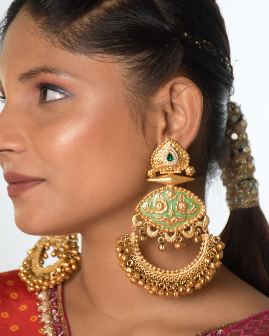 Suvarna Golden Earrings