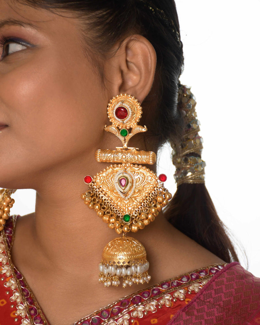 Nandini Golden Earrings