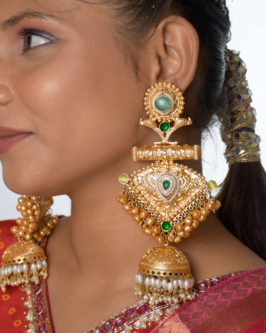 Nandini Golden Earrings