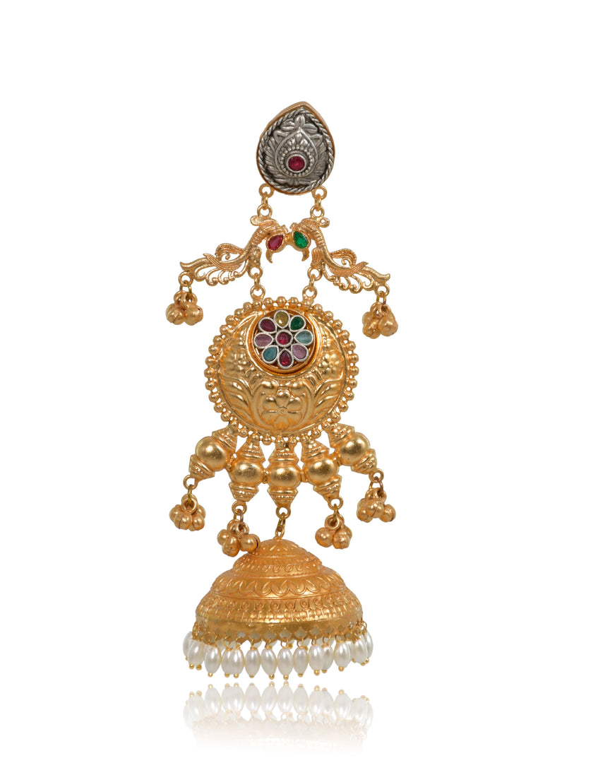 Ridhima Golden Earrings