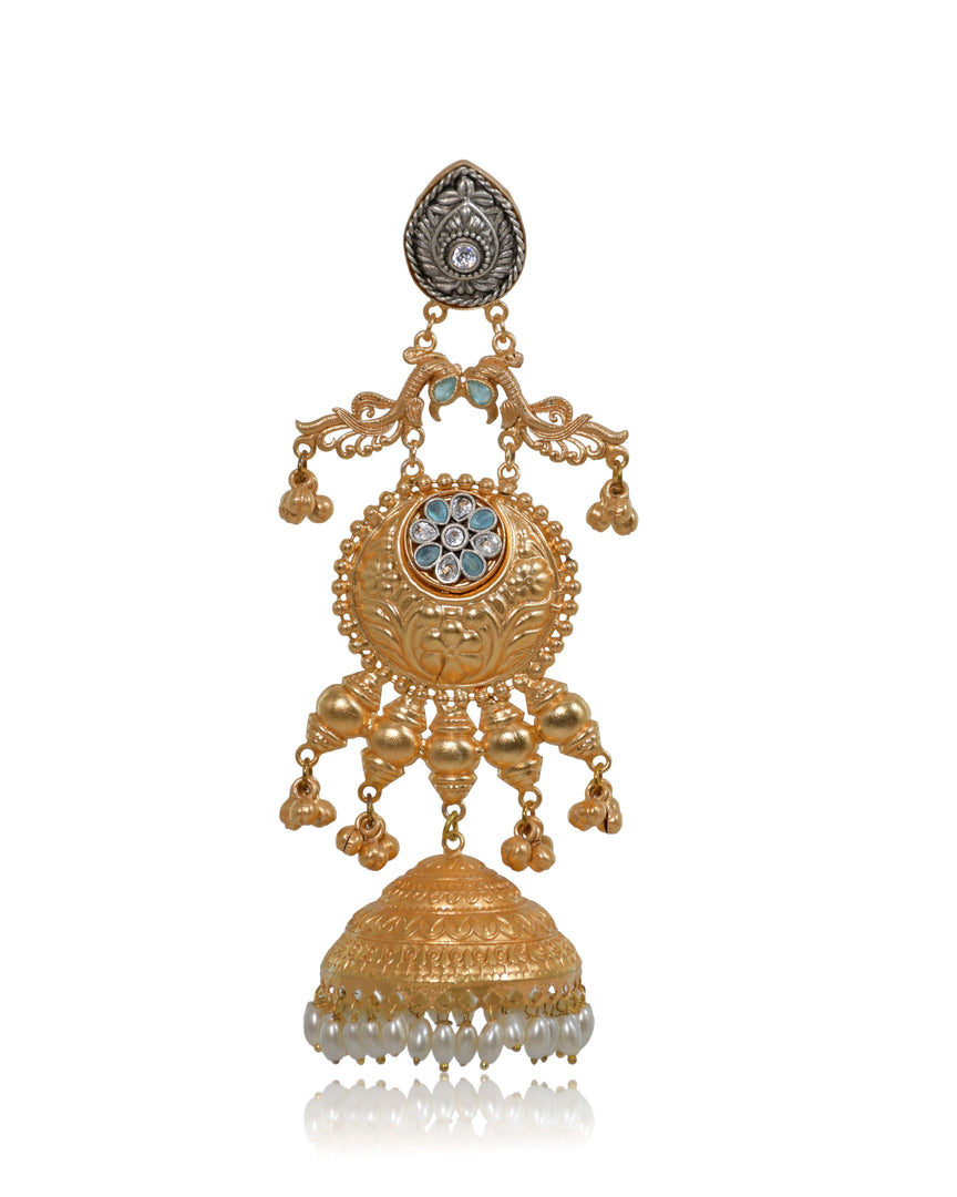 Ridhima Golden Earrings