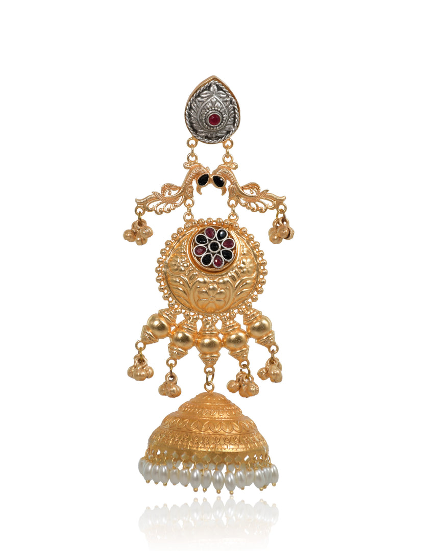 Ridhima Golden Earrings