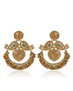 Load image into Gallery viewer, Rajeshwari Golden Earrings