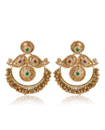 Load image into Gallery viewer, Rajeshwari Golden Earrings