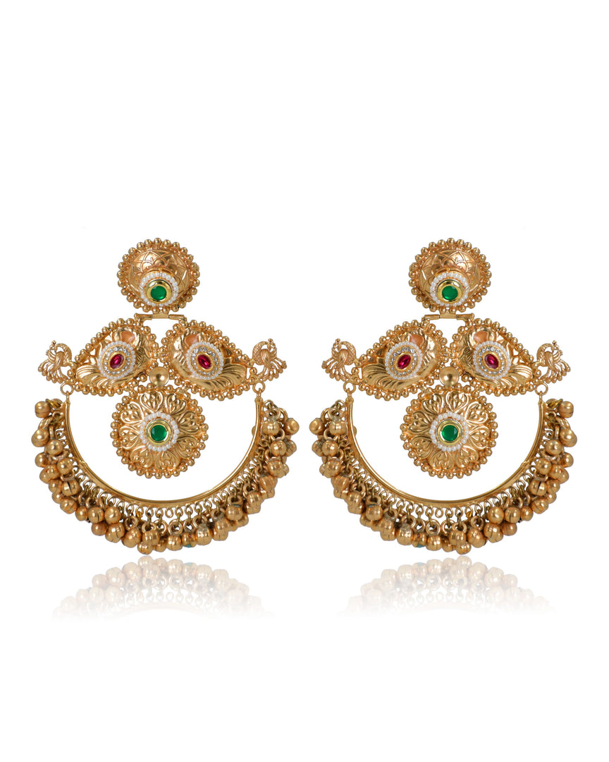 Rajeshwari Golden Earrings