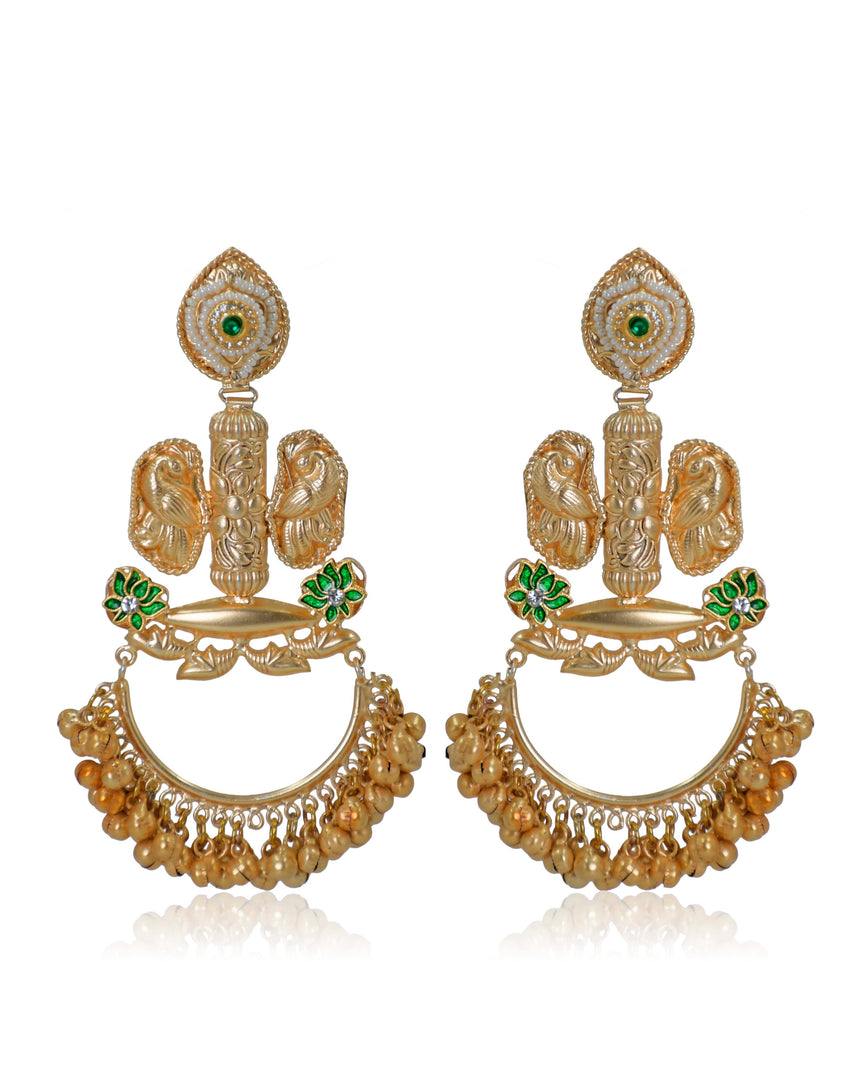 Falak Golden Earrings