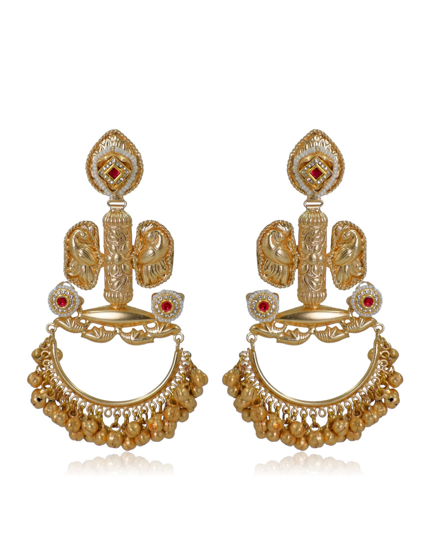 Falak Golden Earrings