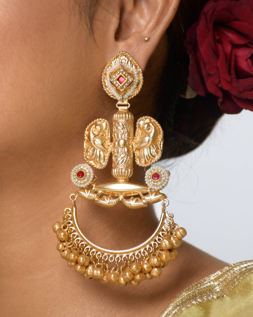 Falak Golden Earrings