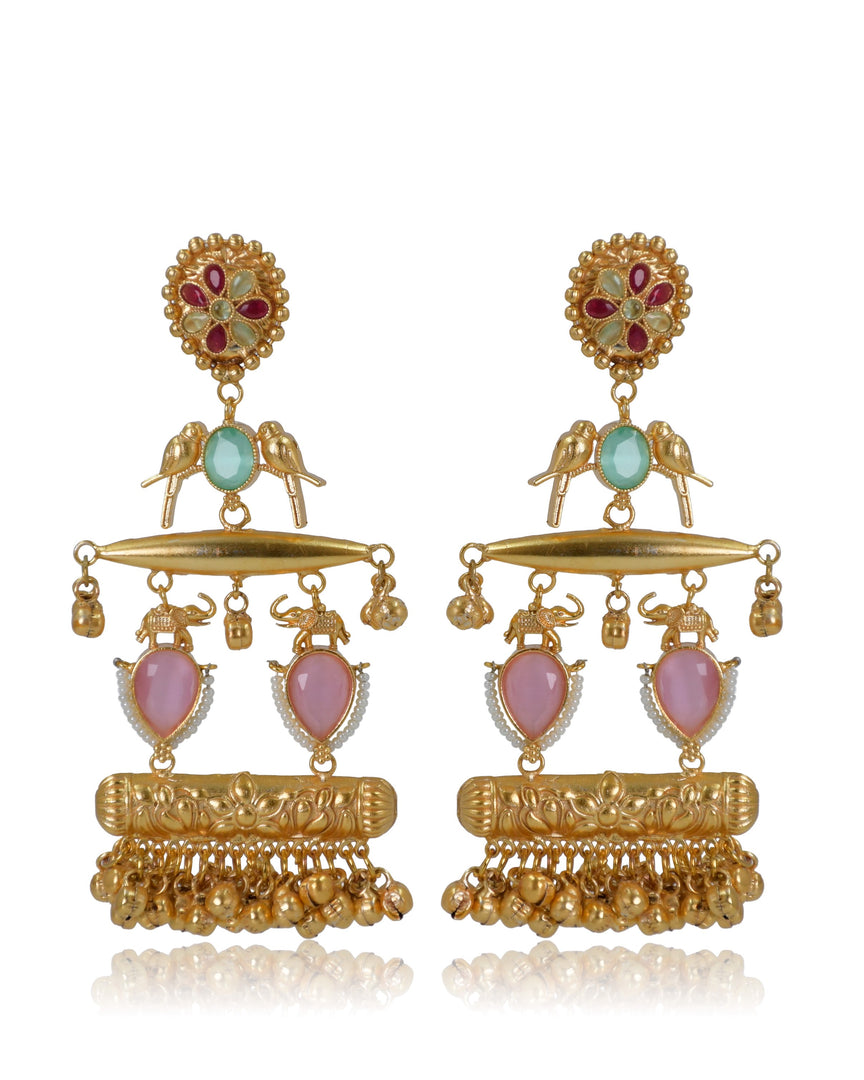 Khanak Golden Earrings