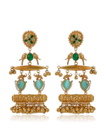 Load image into Gallery viewer, Khanak Golden Earrings