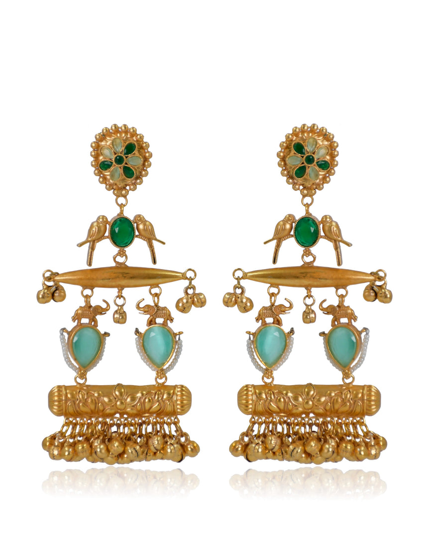 Khanak Golden Earrings