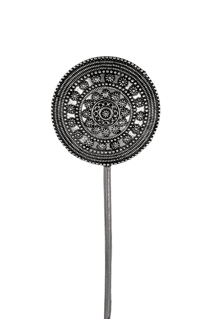 Oxidised Silver Hair Stick Combo - 4